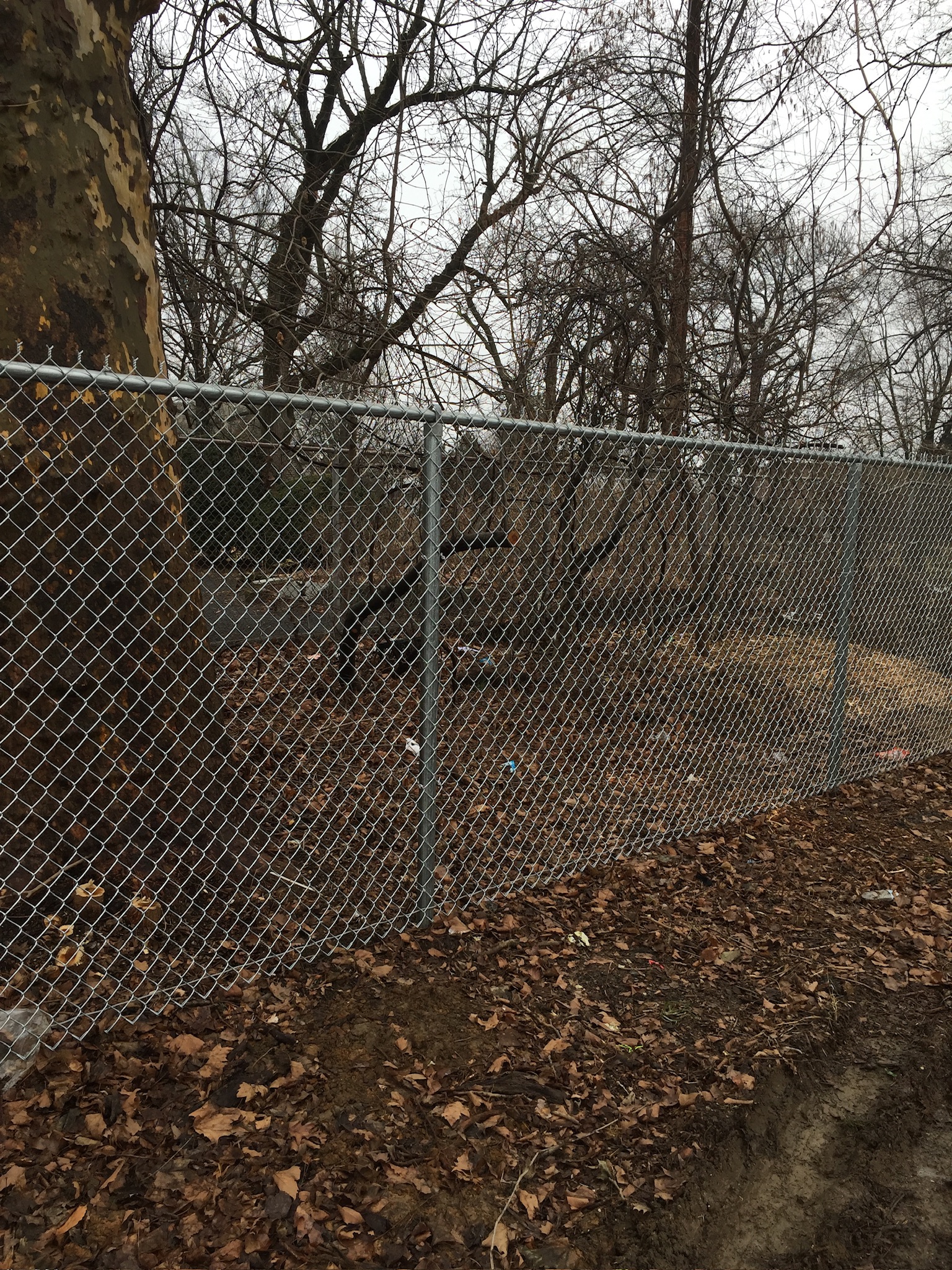 Chain link fence installation