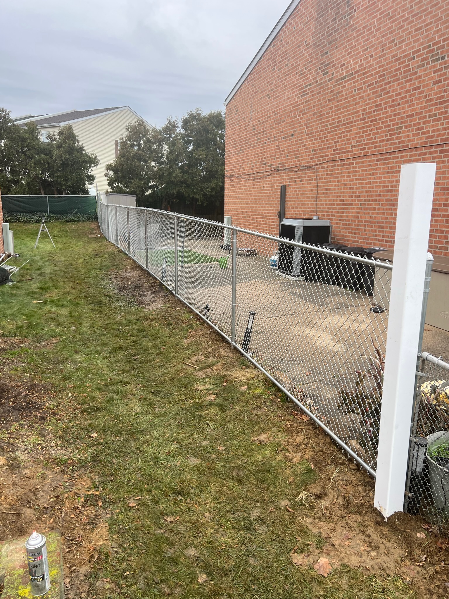Chain link fence installation 17