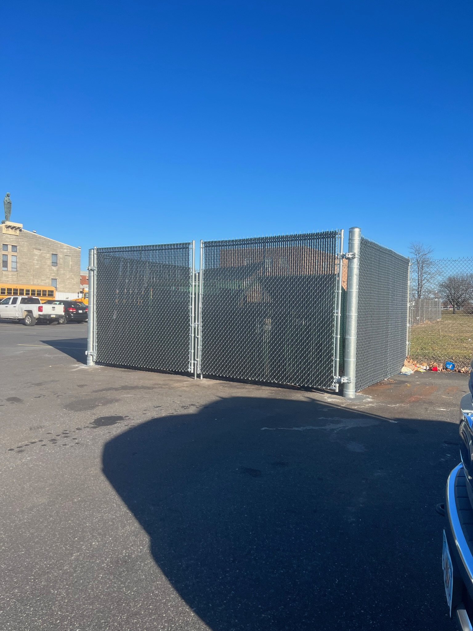 Commercial chain link double gate