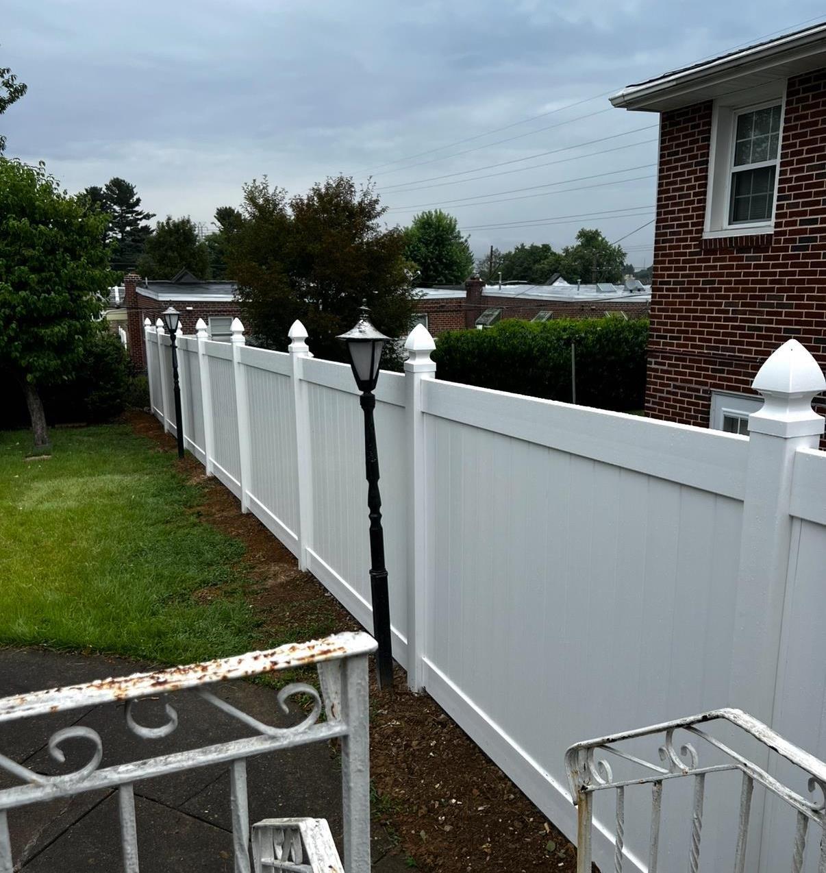 Black vinyl fence