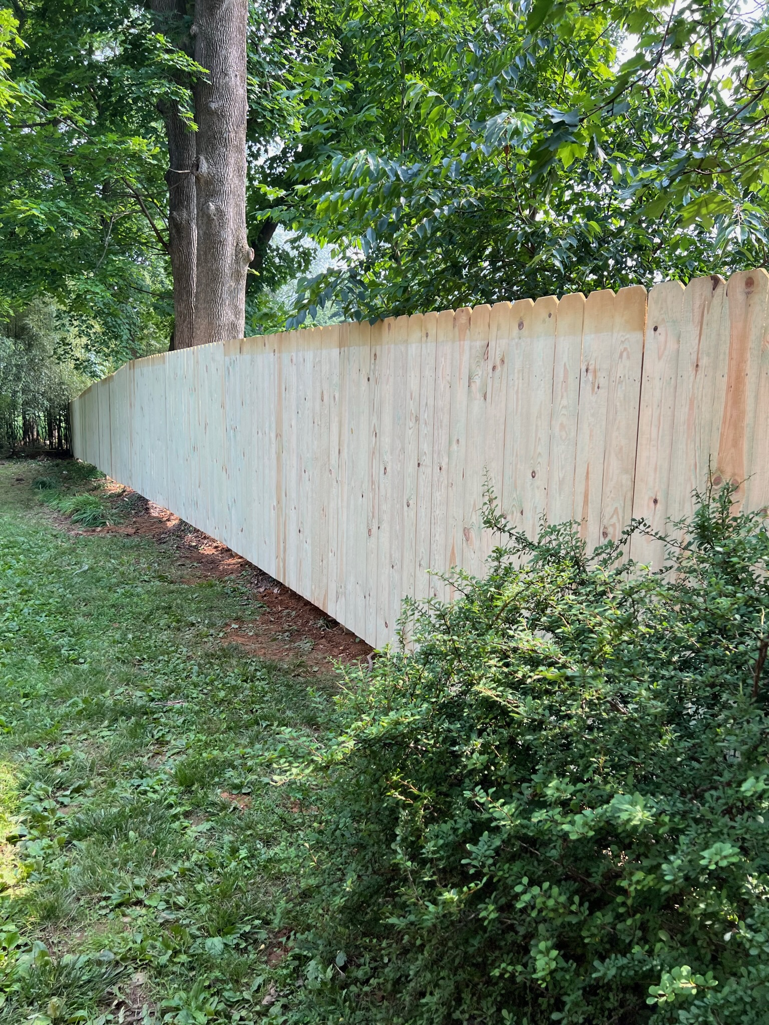 Wood fence installation 15
