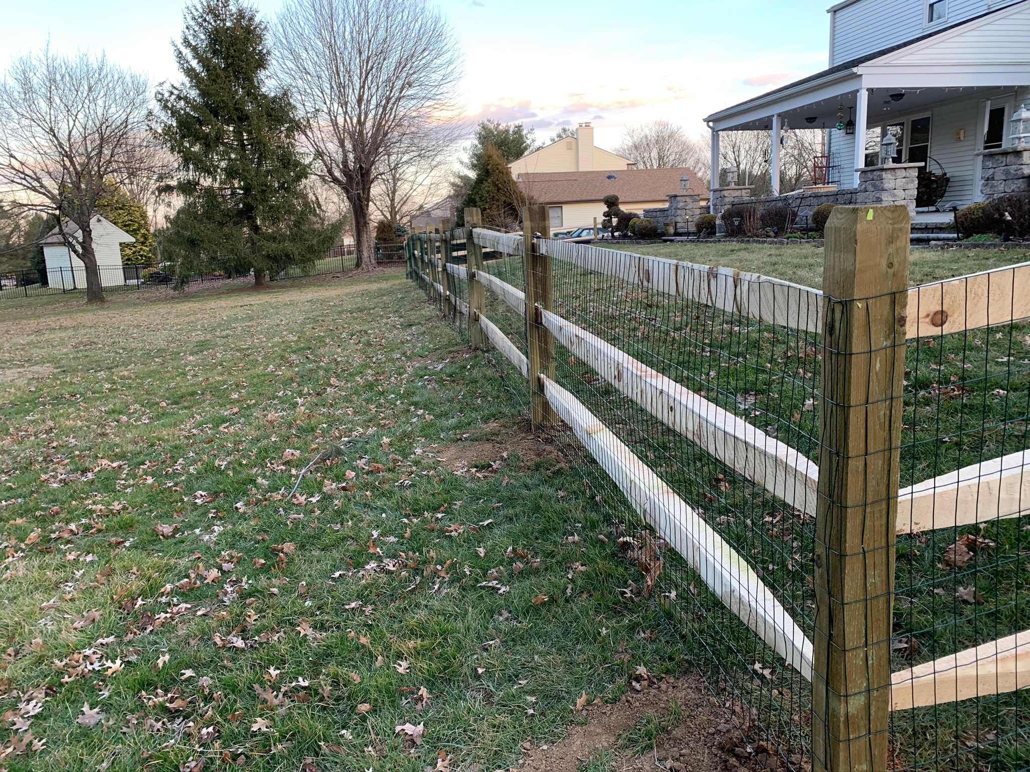Wood fence installation 5