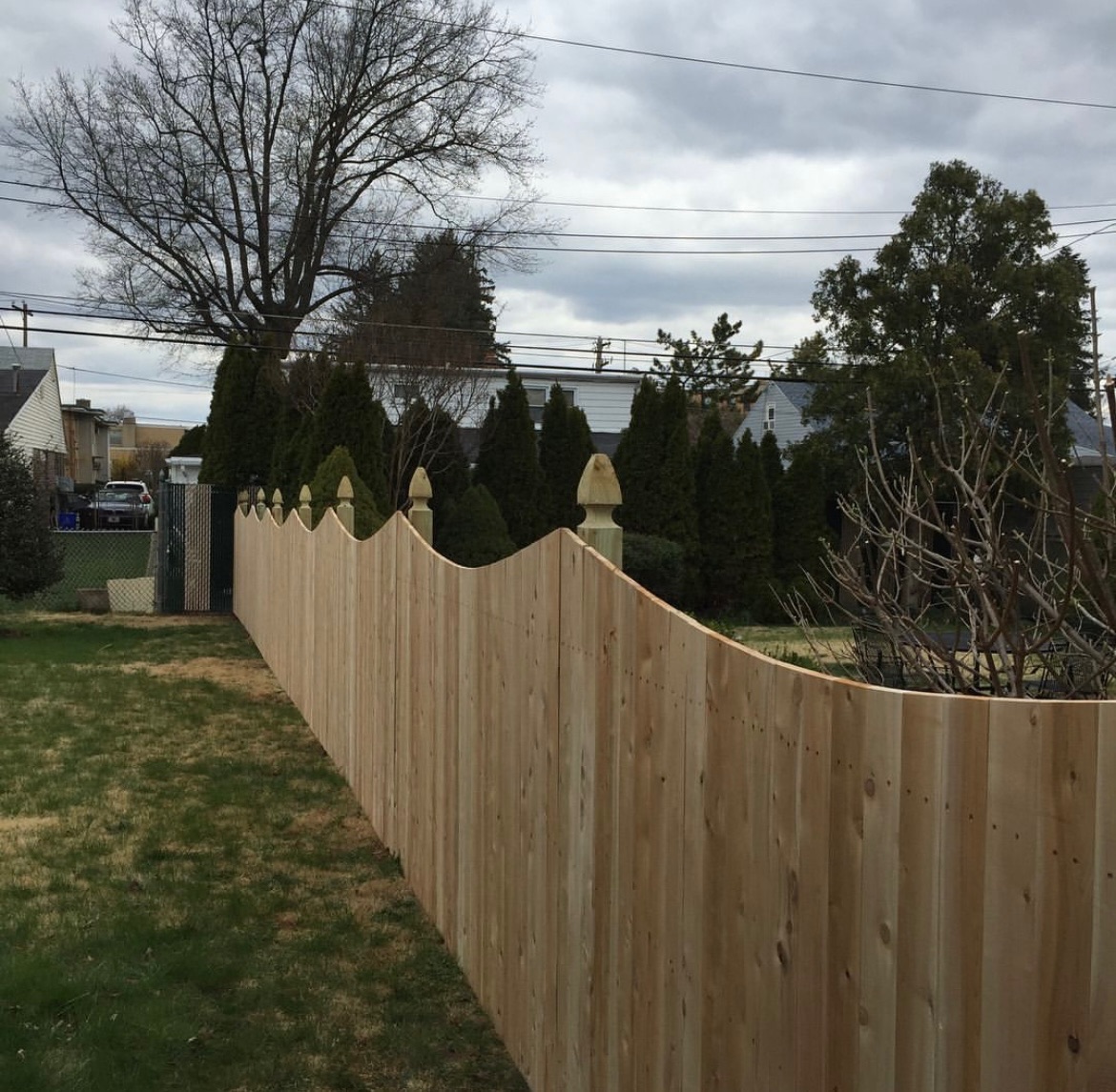 Wood fence installation 9